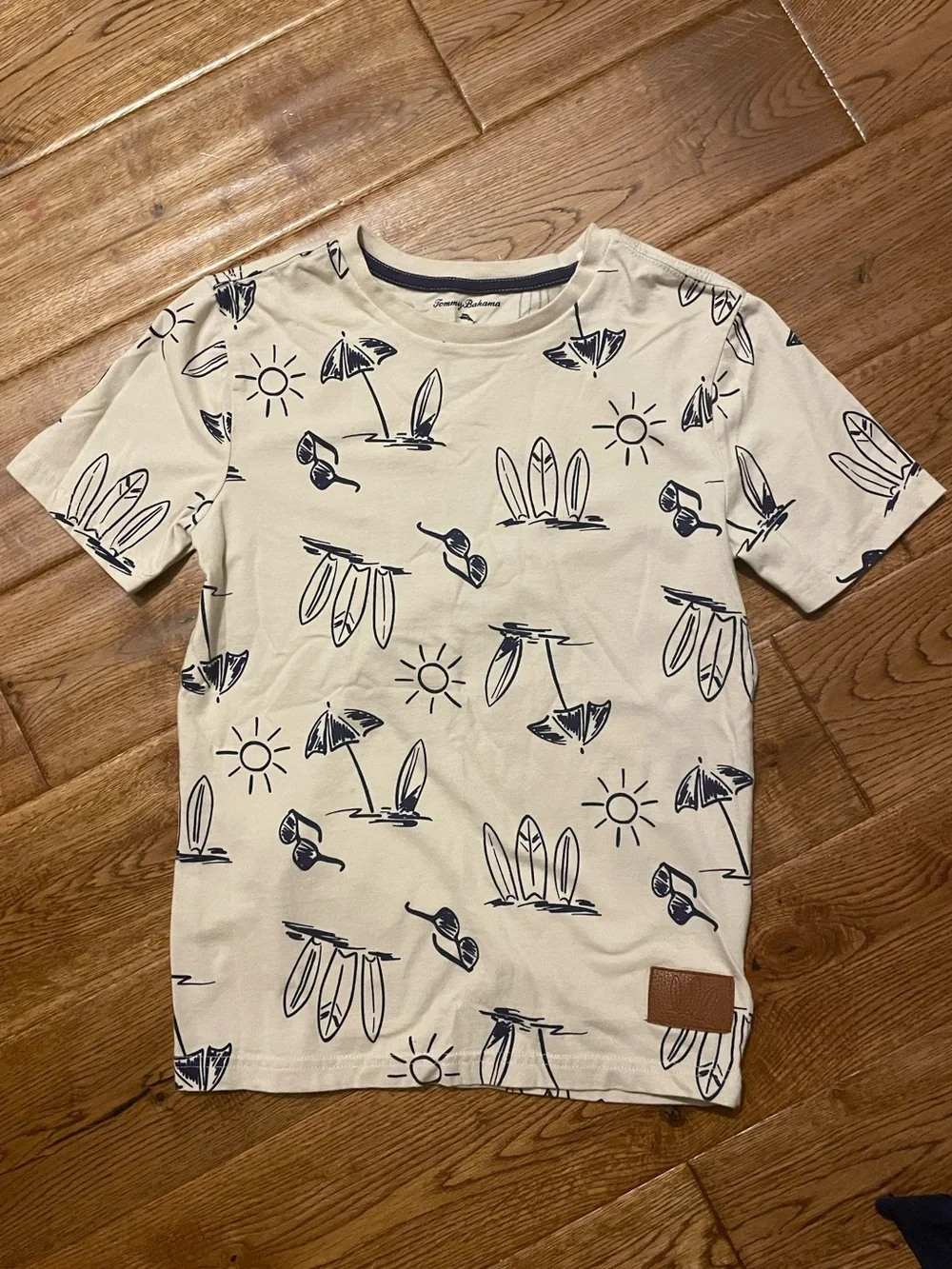 Tommy Bahama Boys Size M (7/8) 2 Piece Surf Print Tee & Shorts Set